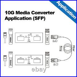 10G Media Converter Dual SFP+ Ports With 10G-SFP-T & 10G-SFP-SR/LR Modules 10km