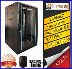 15U SERVER RACK DATA NETWORK CABINET 19 INCH 600 (W) x450 (D) x 800 (H)flatpack
