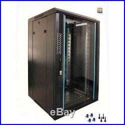 15U Server Rack cabinet 600 (W) x 800 (D) x 769 (H) Glass Front Door serverrack
