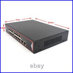 16 Port PoE Networking Ethernet Switch Power Over Ethernet for Network IP Camera