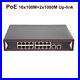 16 Port PoE Switch / additional 2 Gigabit Uplink Unmanaged 150W 802.3af/at