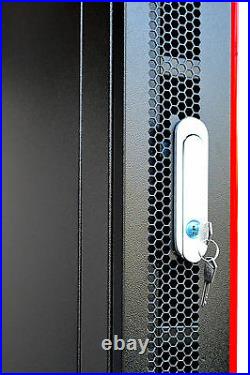 18U 24 Deep Wall Mount IT Network Server Rack Cabinet Enclosure. Accessories in
