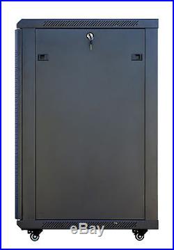 18U 24 Deep Wall Mount IT Network Server Rack Cabinet Enclosure Lockable 19