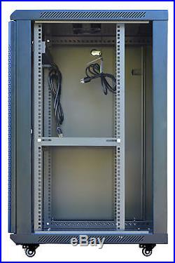 18U 24 Deep Wall Mount IT Network Server Rack Cabinet Enclosure Lockable 19