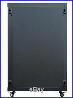 18U Wall Mount IT Network FULLY EQUIPPED Server Rack Cabinet Enclosure 24 Depth