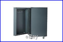 18U Wall Mount Network Server Cabinet Rack Enclosure Door Lock 600mm Deep