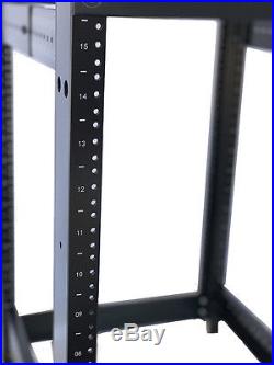 22U 4 Post Open Frame Server Rack Enclosure 19 Adjustable Depth Aluminum