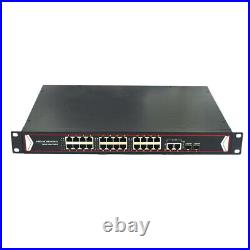 24 Port Gigbit PoE Switch / 2 Uplink SFP 400W 802.3af for Network IP Cameras NVR