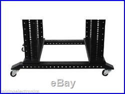 27U 4 Post Open Frame Network Server Rack 16 Deep With 3 Pairs of L Rails