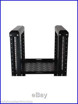27U 4 Post Open Frame Network Server Rack 16 Deep With 3 Pairs of L Rails