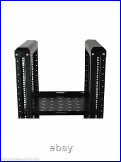 27U 4 Post Open Frame Network Server Rack 19 17 Deep With 3 Pairs of L Rails