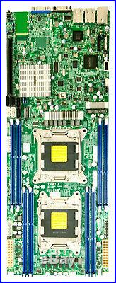 2U Supermicro 2 Node FAT Twin Server Intel 4x Xeon E5-2620 V2 Hex Core 32GB Rail