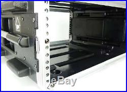 4 HE Double Door Hartschlenrack Flightcase KR-19, 4HE ABS Kunststoffrack schwarz
