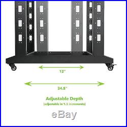 4-Post Adjustable Open Frame Server Rack IT Network Relay IT 42U 800mm Casters