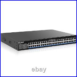 48 Port Gigabit PoE Switch Unmanaged with 48 Port IEEE802.3af/at PoE+@400W, 2 x