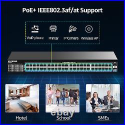 48 Port Gigabit PoE Switch Unmanaged with 48 Port IEEE802.3af/at PoE+@400W, 2 x