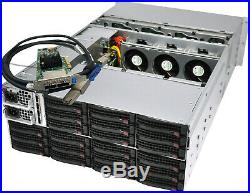 4U Supermicro 45 Bay SAS2 JBOD Storage 847E16-RJBOD W LSI 9207-8e HBA controller