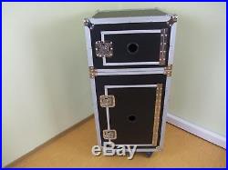 5/16 HE Spezial Stage Case, rollbar mit Tisch Workstation Winkelrack Flightcase