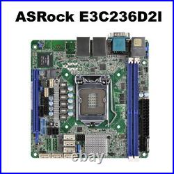 ASRock E3C236D2I Xeon E3-1200 V5 / V6 C236 M. 2 DDR4 IPMI 2.0 KVM Motherboard