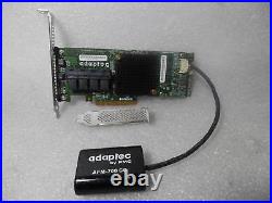Adaptec ASR 71605 1GB 16Port PCIe Raid with Battery & 4x Cables SFF-8643 to SATA