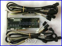 Adaptec Asr-71605e 6gb/s Pci-e 256mb SATA Sas Raid Controller Card+8643-sata4