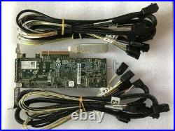 Adaptec Asr-71605e 6gb/s Pci-e 256mb SATA Sas Raid Controller Card+8643-sata4