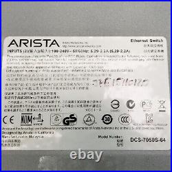 Arista 7050S-64 Ethernet 48-Port 4SFP Network Switch with44SFP-10G-SR-ARISTA-CURV