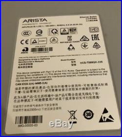 Arista DCS-7050QX-32S-F 32-Port 40GB QSFP+ Switch with Dual AC
