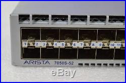 Arista DCS-7050S-52-R 52-Port 10GbE SFP+ Layer 3 Switch R-F Airflow Dual PSU HSS