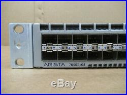 Arista DCS-7050S-64-F Switch 48x10G SFP+4x QSFP 4x Fans 2x F to R Power Supplies