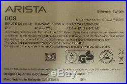 Arista DCS-7050S-64-F Switch 48x10G SFP+4x QSFP 4x Fans 2x F to R Power Supplies