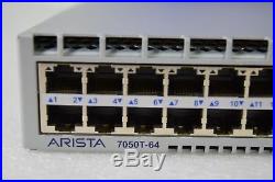 Arista DCS-7050T-64-DC-F 48x RJ45 1/10GBASE-T 4x QSFP+ Switch F-R 2x DC PSU HSS
