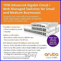 Aruba Instant On 1930 24-Port Gb Ethernet 24x 1G Smart Switch (JL683A#ABA)- New