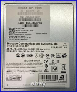 Brocade (ICX7250-48P-2X10G) 48 Port Ethernet Switch