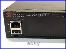 Brocade ICX7450-24P 24-Port Gigabit PoE+ Switch ICX7400-4X10GF, 2x 40GQ