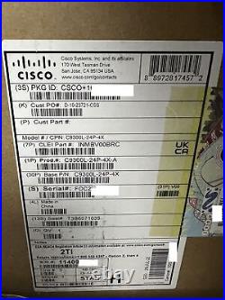 Cisco C9300L-24P-4X-A Catalyst 9300L 24P PoE, Network Advantage, 4x10G Uplink