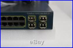 Cisco Catalyst WS-C3560G-48PS-S 48-Port Gigabit PoE Switch 15.0 4X GLC-SX-MM