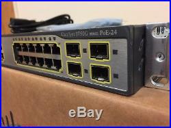 Cisco Catalyst WS-C3750G-24PS-S 24-Port PoE Gigabit Switch 15.0 OS SAME DAY SHIP