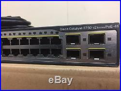 Cisco Catalyst WS-C3750V2-48PS-S 3750V2 48 port 10/100 PoE Switch fastship