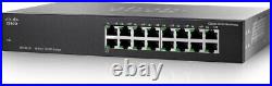 Cisco (SF100-16) 16 Ports Rack Mountable or desk top Ethernet Unmanaged Switch