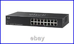 Cisco SG110-16HP 16-Port Gigabit PoE Unmanaged Switch