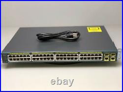 Cisco WS-C2960-48PST-L 48 Port PoE Ethernet Switch Same Day Shipping