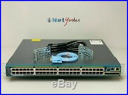Cisco WS-C2960S-48FPS-L 48 Port PoE+ Gigabit Network Switch SAMEDAYSHIPPING