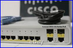 Cisco WS-C3560CG-8PC-S CATALYST 3560C SWITCH 8GBE POE+ 2XDUAL UPLINK IP BASE