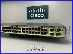Cisco WS-C3750-48PS-S 48 Port PoE Switch 1 YEAR WARRANTY SAMEDAYSHIPPING