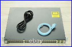 Cisco WS-C3750-48PS-S 48-Port PoE Switch Latest IOS 122-55. SE10 1YrWty TaxInv
