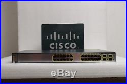 Cisco WS-C3750G-24PS-S 24 Port PoE 10/100/1000 Gigabit Switch Same Day Shipping