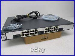 Cisco WS-C3750G-24T-S Switch 24 Port Layer 3 Gigabit EnterpriseSwitch Latest IOS