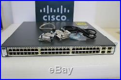 Cisco WS-C3750G-48TS-S 48 Gigabit Ports Layer 3 Switch 3750G-48TS-E ios 15.0 (2)