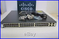 Cisco WS-C3750G-48TS-S 48 Gigabit Ports Layer 3 Switch 3750G-48TS-E ios 15.0-tar